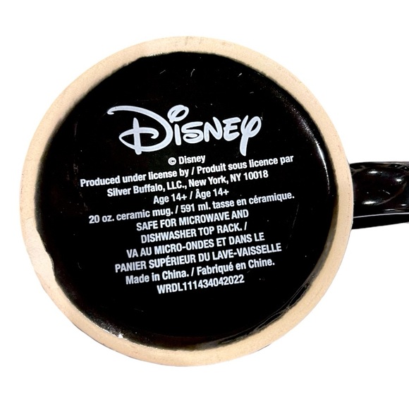 Disney Large Black & Red Minnie Mouse Typographic Ceramic Mug 20 oz. - Picture 8 of 9